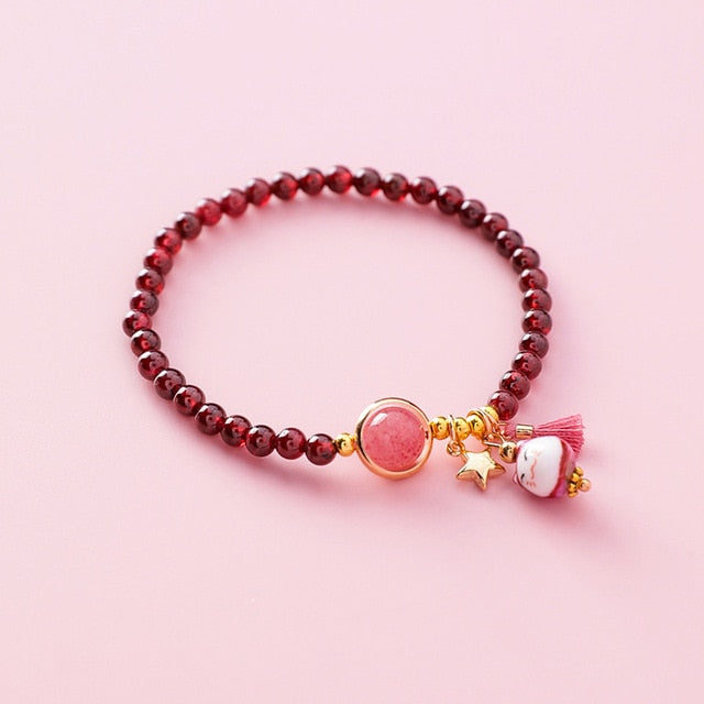 Hand-knitted Ceramic Fortune Cat Bracelets
