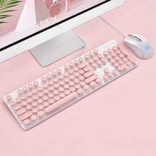 Load image into Gallery viewer, Pink Retro Wired Gaming Keyboard and Mouse
