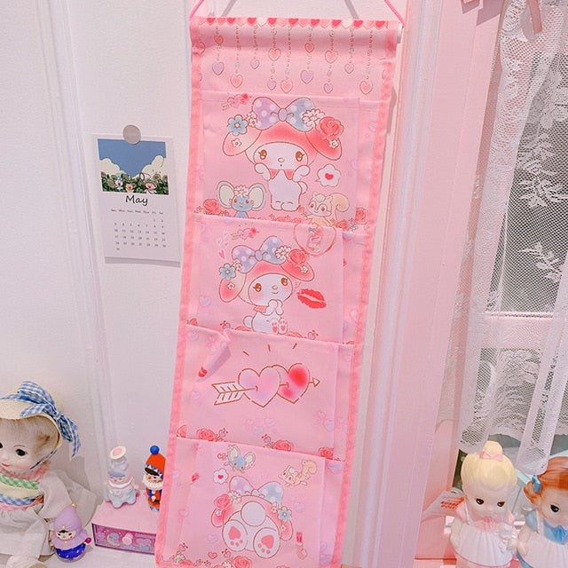 Kawaii Cartoon Wall Hanging Storage Bag