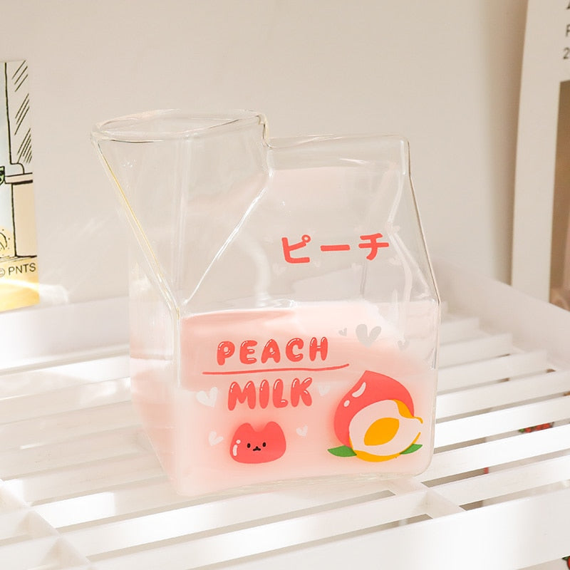 Kawaii Glass Milk Box
