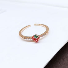 Load image into Gallery viewer, Strawberry🍓 Rhinestones Rings
