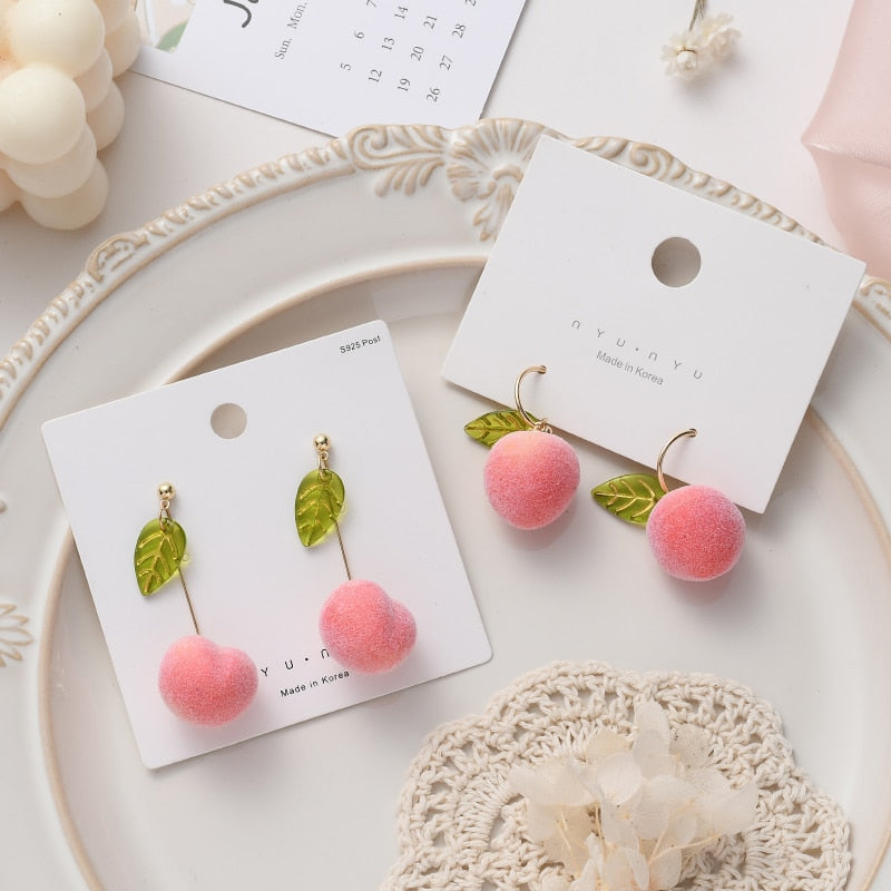 Kawaii Peach Earrings