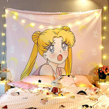 Load image into Gallery viewer, Sailor Moon Inspired Tapestry
