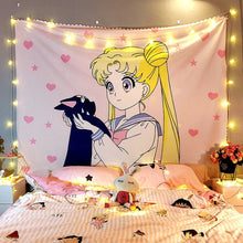 Load image into Gallery viewer, Sailor Moon Inspired Tapestry
