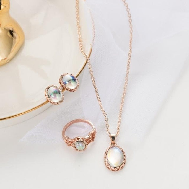 Royalty Opal Crystal Jewelry Set