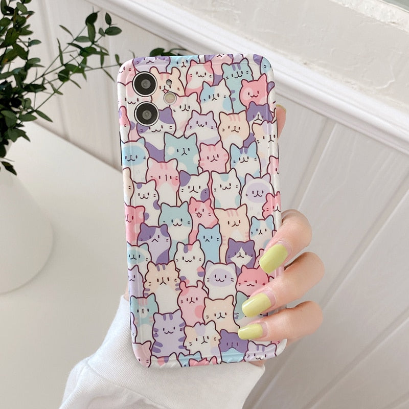 Kitty Cat Pastel Pattern Phone Case