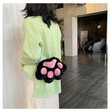 Load image into Gallery viewer, Cute Fluffy Cat Paw Plush 🐱Shoulder Bag
