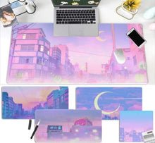 Load image into Gallery viewer, Japanese Digital Art Landscape Pink Aesthetic Mouse Pad
