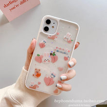 Load image into Gallery viewer, Clear Peachy Glitter Soft Phone Case - My Kawaii Space
