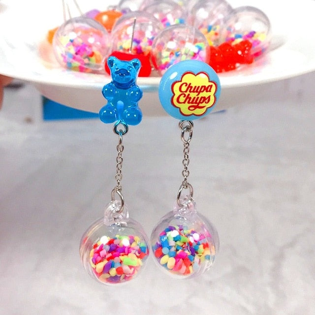 Cute Chupa Chups Candy Gummy Earrings
