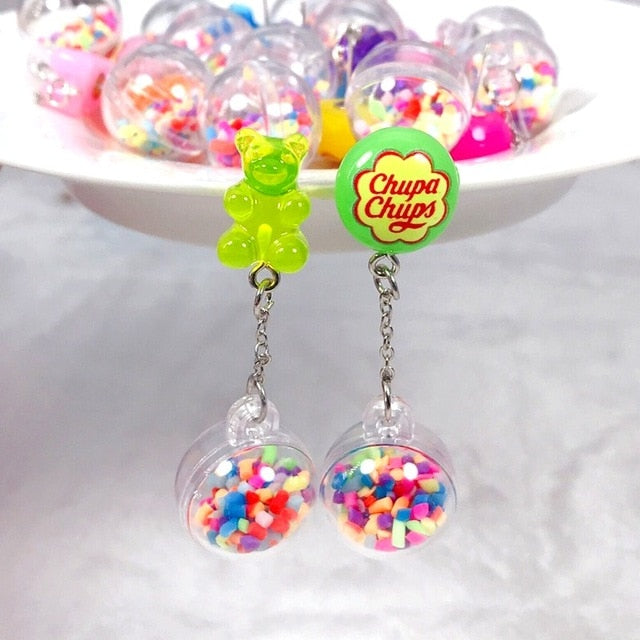 Cute Chupa Chups Candy Gummy Earrings