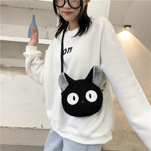 Load image into Gallery viewer, Black Cat Plushie Crossbody Bag - My Kawaii Space
