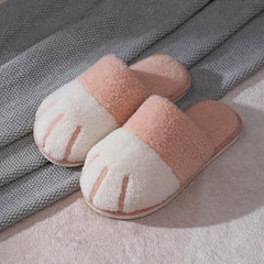 Kawaii Cat Paw Warm Fur Slippers
