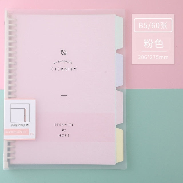 Pastel  B5/A4/A5 Binder Notebook