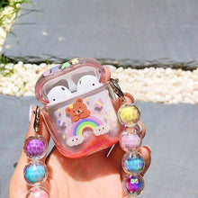 Load image into Gallery viewer, Kawaii Bear Crystal Ball Chain Airpods Case
