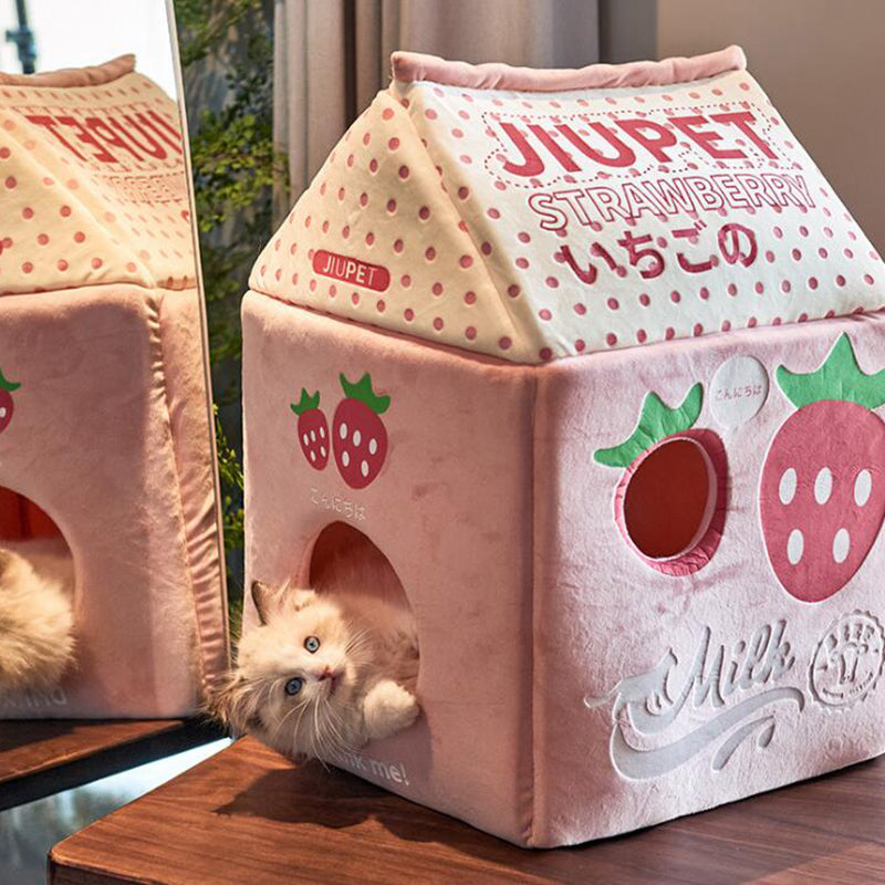 Strawberry Banana Milk Cat House