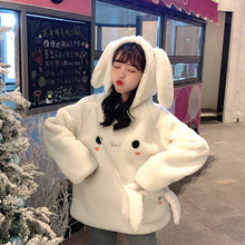 Load image into Gallery viewer, Fluffy Loose Boyfriend Style Bunny Ear Hoodies
