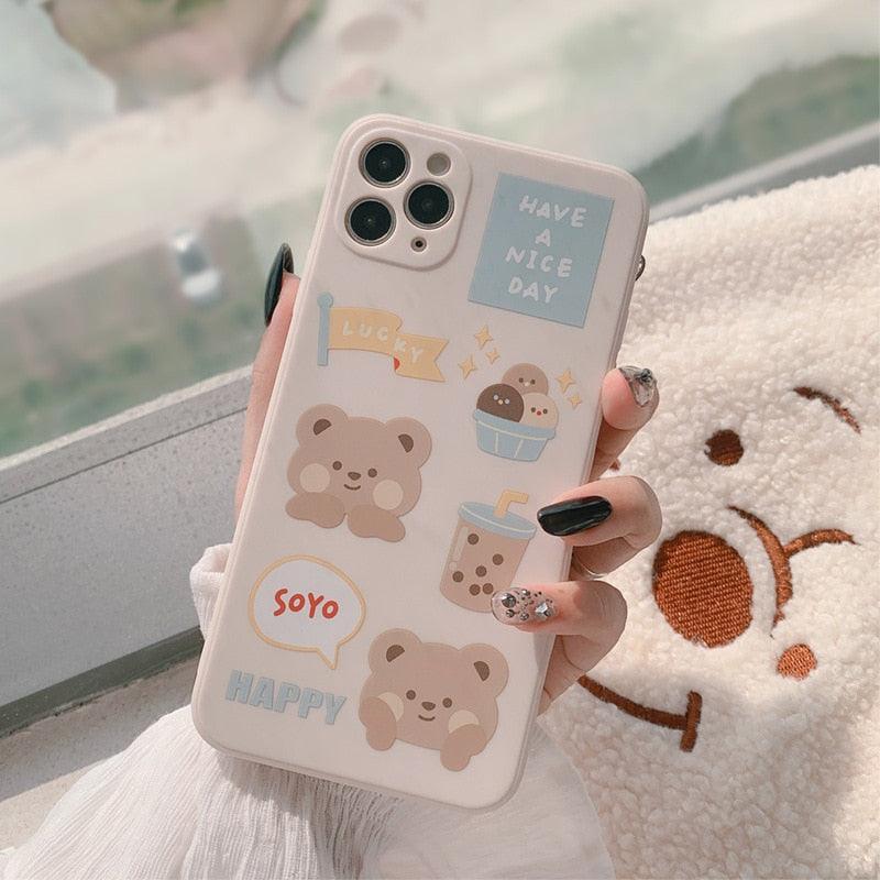 Boba Bear Phone Case - My Kawaii Space