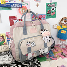 Load image into Gallery viewer, Kawaii Cow College Backpack
