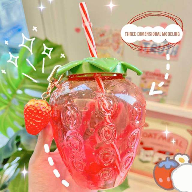 Fresh Strawberry Straw Bottle