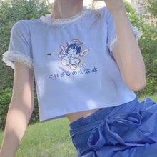 Load image into Gallery viewer, Fallen Baby Angel👼 Lace Ruffle Tshirt
