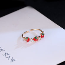 Load image into Gallery viewer, Strawberry🍓 Rhinestones Rings
