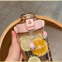 Load image into Gallery viewer, Clear Motivational Gym Water Bottle - My Kawaii Space
