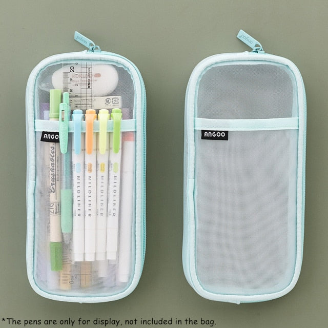 Transparent Mesh Pencil Case