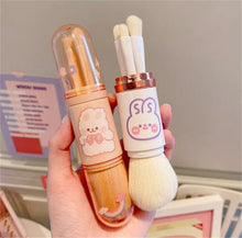 Load image into Gallery viewer, Kawaii Bunny/Bear Portable Makeup Brushes
