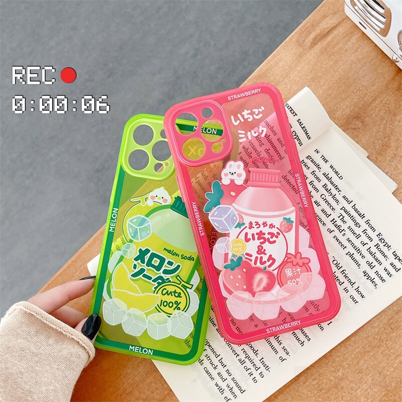 Strawberry Melon Beverage Digital Art Phone Case