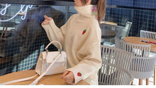 Load image into Gallery viewer, Harajuku Strawberry🍓 Loose Knitted Turtleneck Sweater
