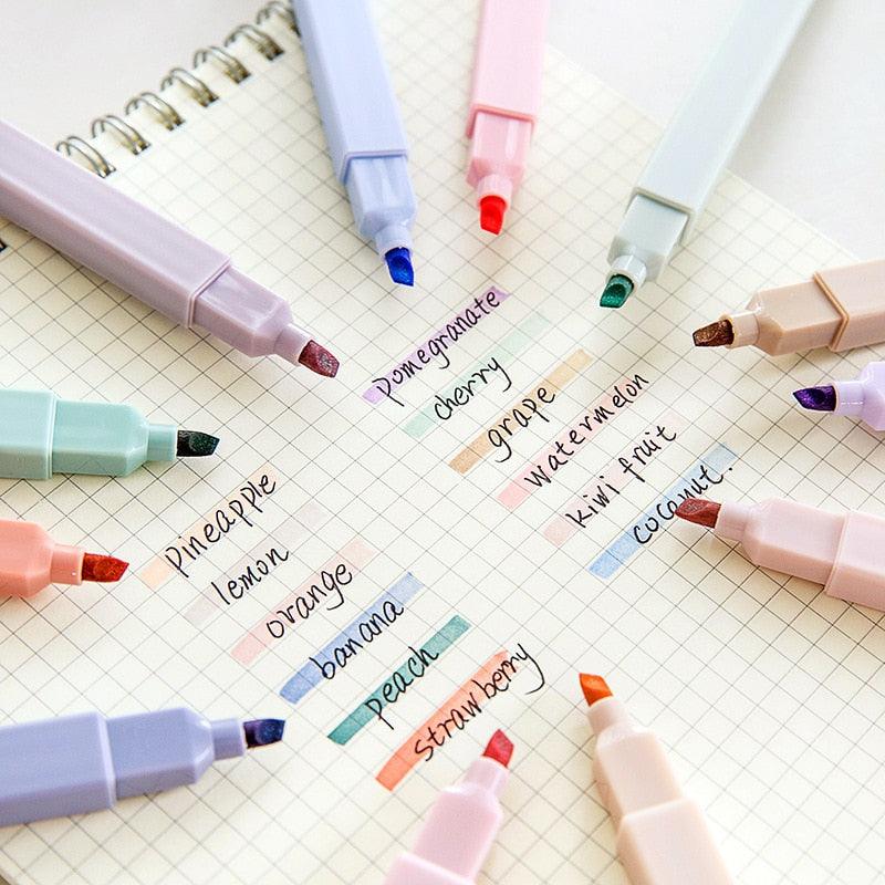 Monami Pastel Highlighter - 6 Pastel Colors Set — Stationery Pal