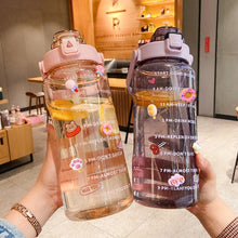 Load image into Gallery viewer, Clear Motivational Gym Water Bottle - My Kawaii Space
