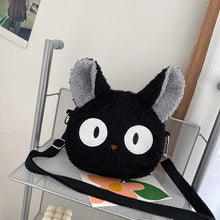 Load image into Gallery viewer, Black Cat Plushie Crossbody Bag - My Kawaii Space
