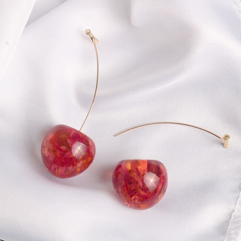 Freshly Picked Cherries Drop Earrings
