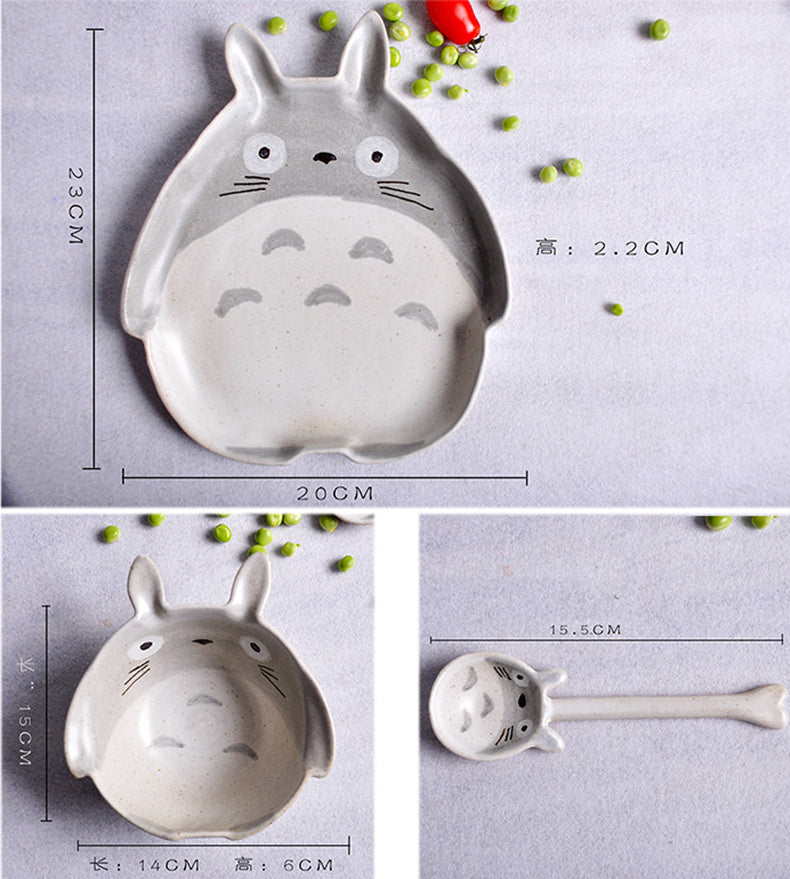 Hand-Painted Totoro Ceramic Tableware