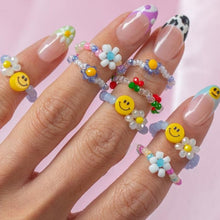 Load image into Gallery viewer, Smiley Face Beads Ring
