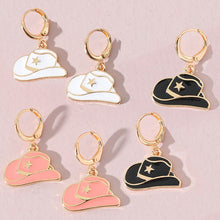 Load image into Gallery viewer, Cowboy Hat Dainty Earrings
