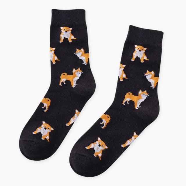 Shiba Inu/Kitten/Piggy Pattern Socks
