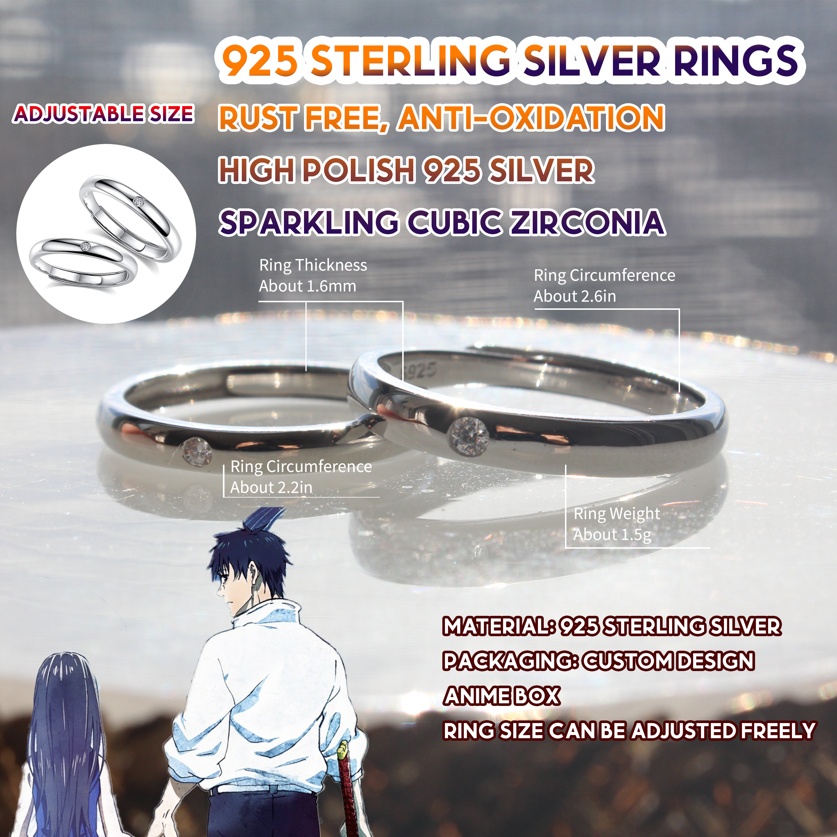 Jujutsu Kaisen 0 925 Sterling Silver Ring