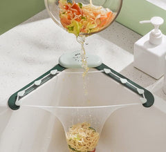 Cute Raindrop Sink Strainers with Triangle Holder (Green Holder+100pc Strainer)